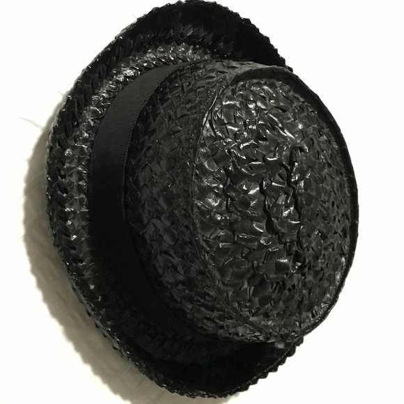 Authentic Vintage CHANEL Fedora Straw Hat - Picture 5 of 5